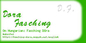 dora fasching business card