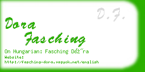 dora fasching business card